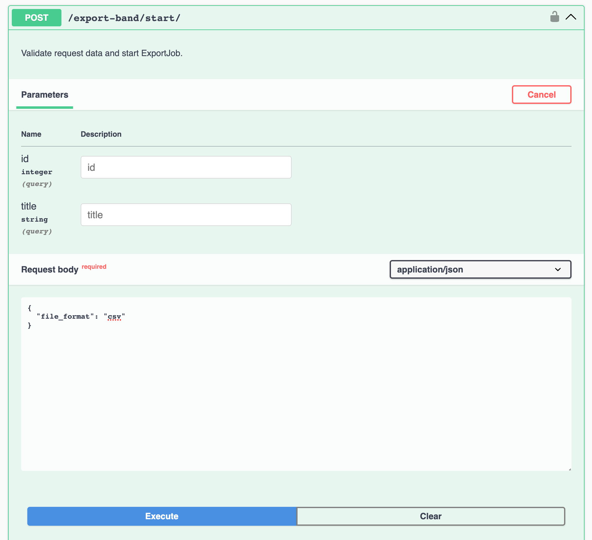 Filters in OpenAPI